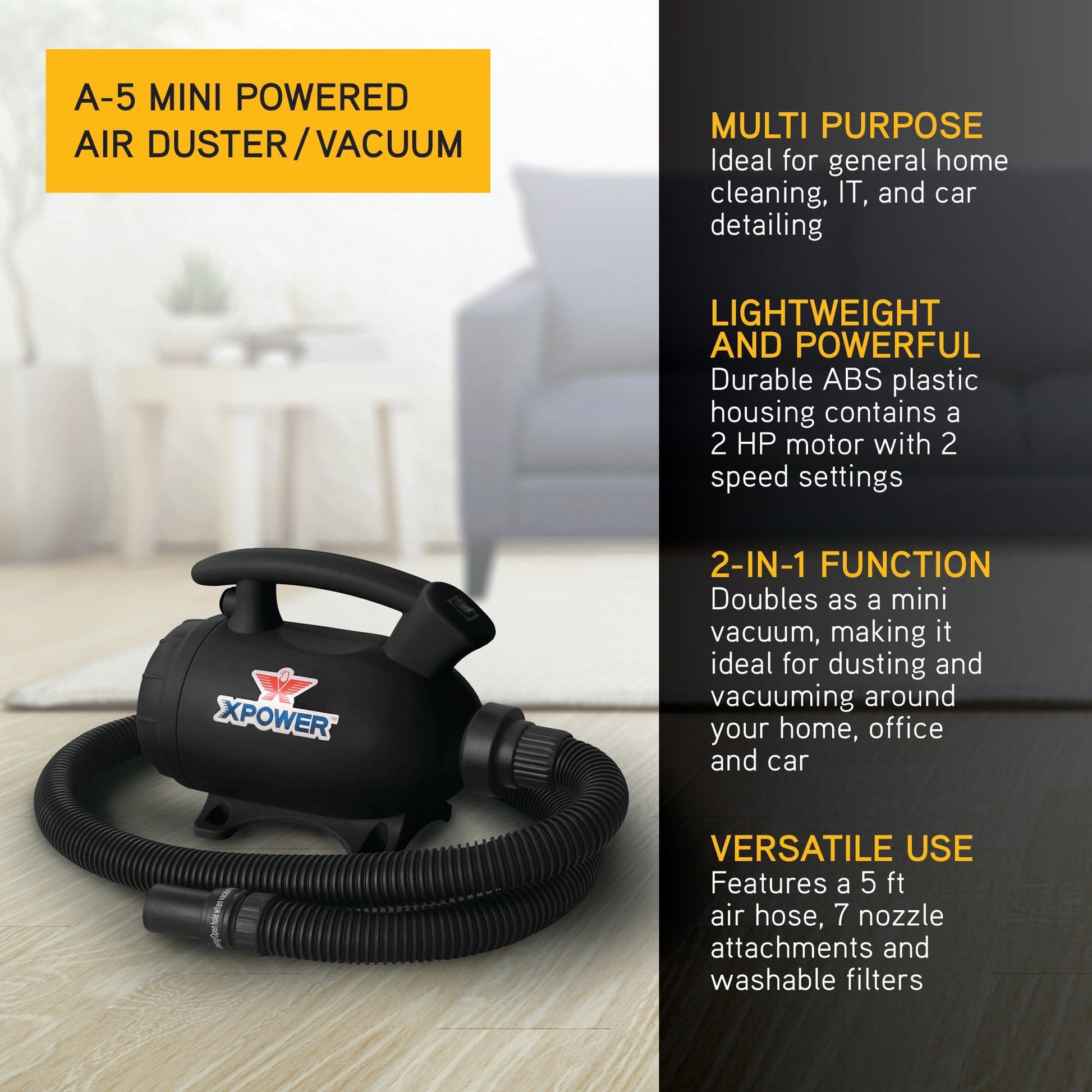 XPOWER A-2B Cyber Duster Cordless Multi-Use Rechargeable Powered Air Duster,  Canned Air Replacement, Blower, Dryer, and Air Pump » XPOWER Manufacture