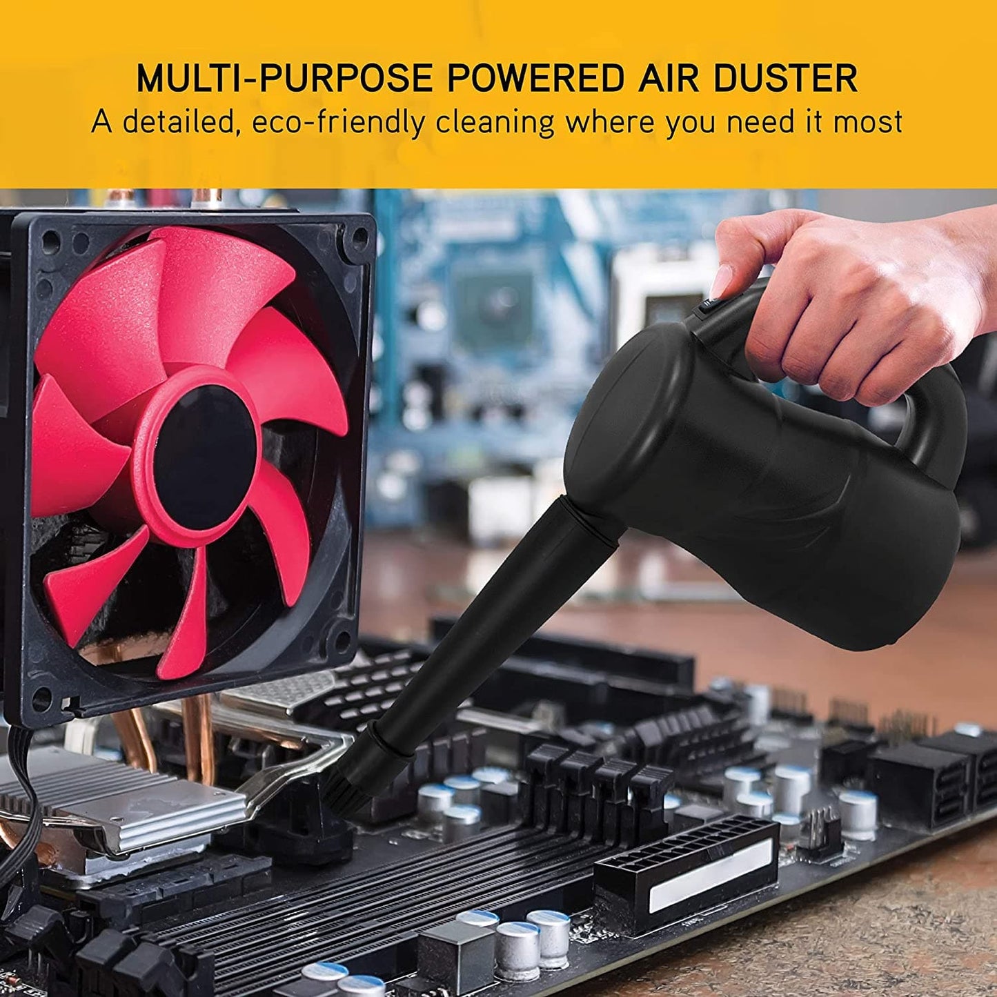 XPOWER A-2S Cyber​​ Duster 多用途动力空气除尘器、罐装空气替代品、鼓风机、干燥机和气泵