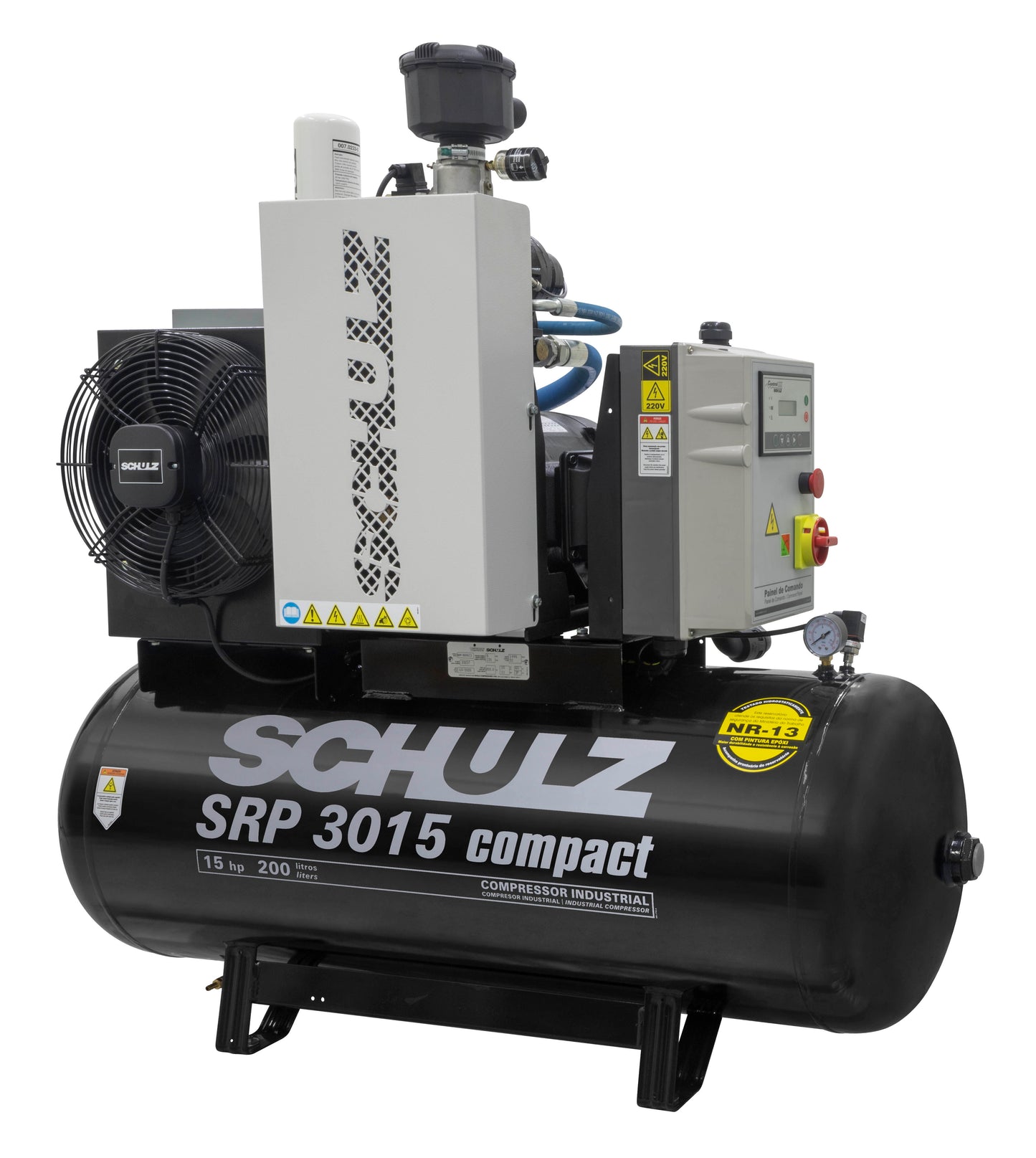 Schulz of America SRP-3015 COMPACT 125 PSI @ 51 CFM 460V  Compact Series Rotary Screw Air Compressor