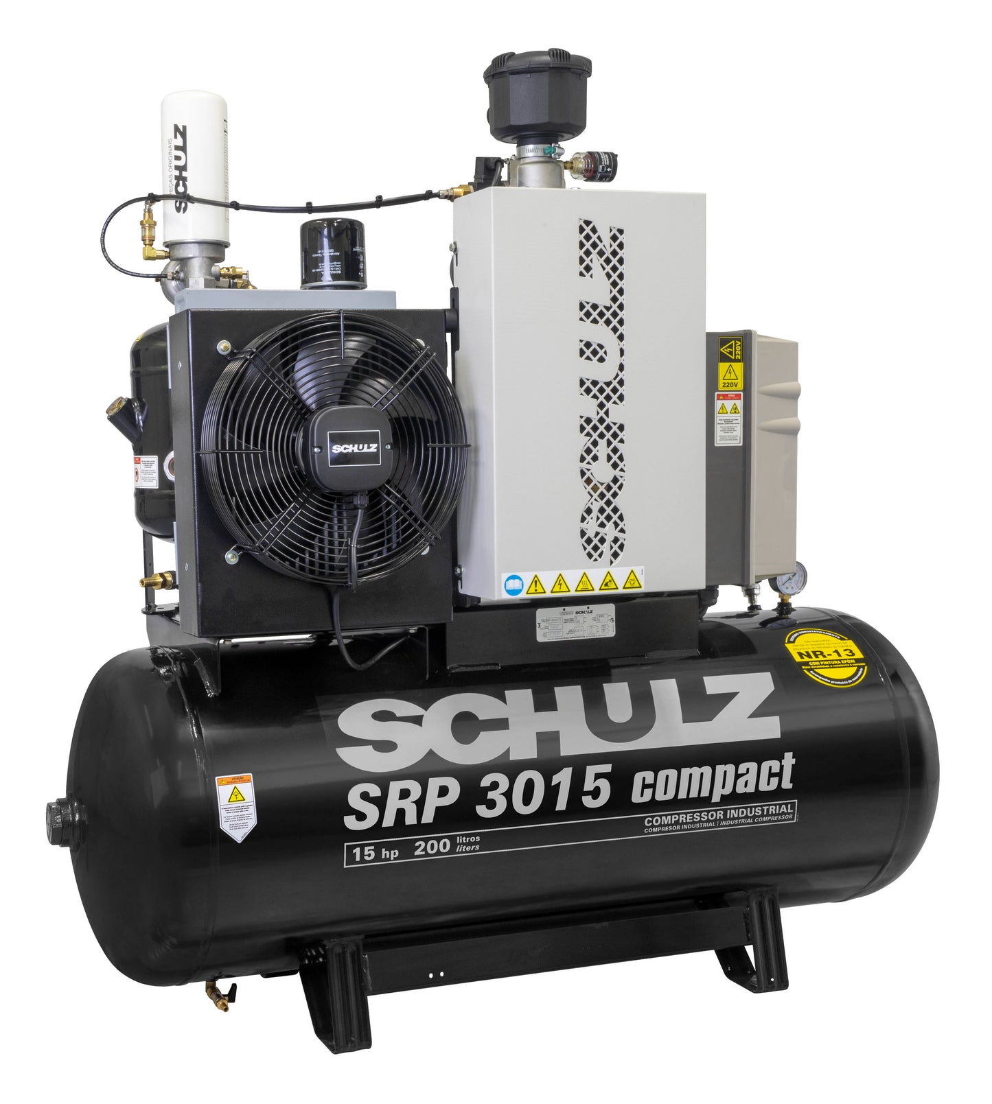 Schulz of America SRP-3015 COMPACT 125 PSI @ 51 CFM 460V  Compact Series Rotary Screw Air Compressor