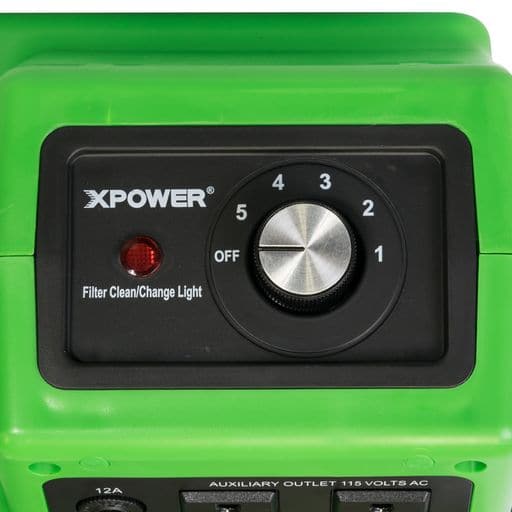 XPOWER X-2480A Commercial 3 Stage Filtration HEPA Purifier System, Negative Air Machine, Airborne Air Cleaner, Mini Air Scrubber with Built-in Power Outlets
