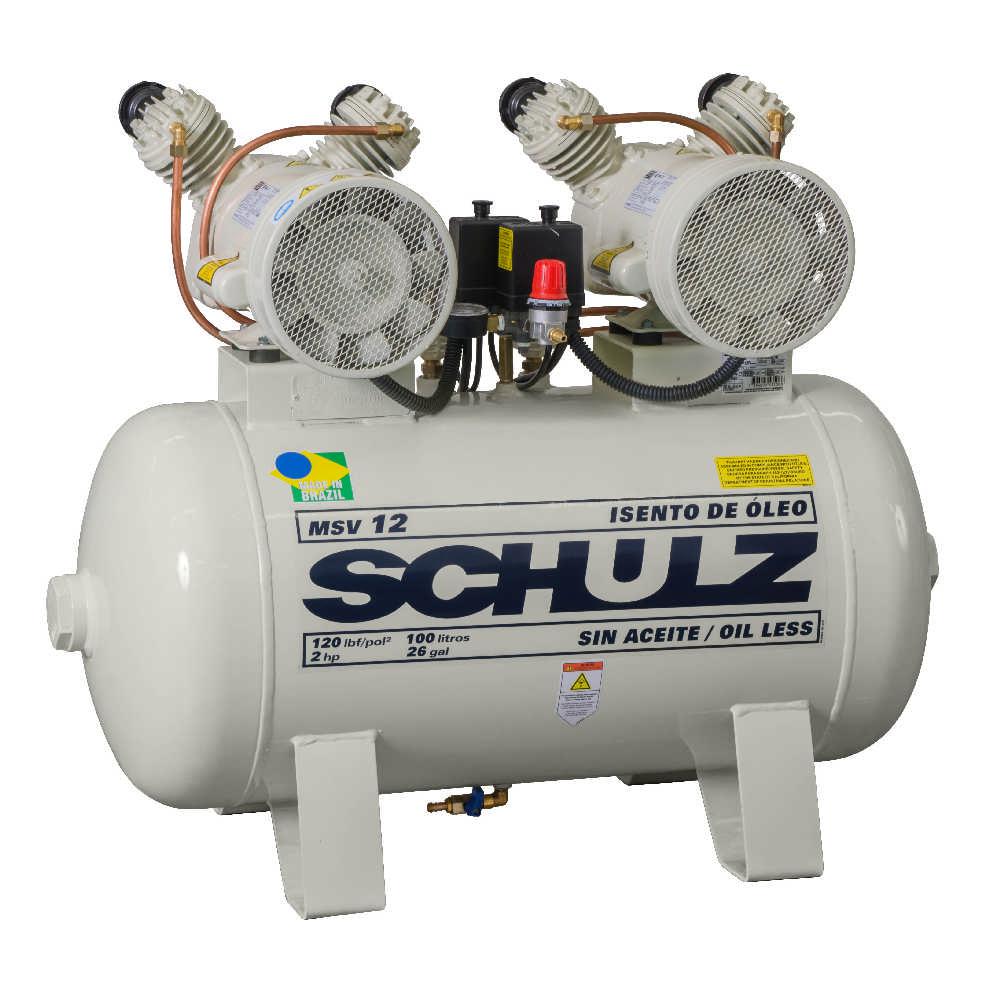 Schulz of America  MSV 12/30 120 PSI Single Stage Oil-Less Horizontal Air Compressor