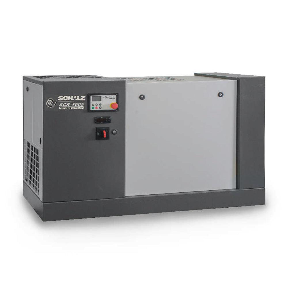 Schulz of AmericaSCR 4005 AD 116 PSI @ 12.5 CFM 208-230/460V Three Phase Cabinetized Scroll Compressor - Base Mounted w/ Fan Cooled Aftercooler (PLC Controlled)