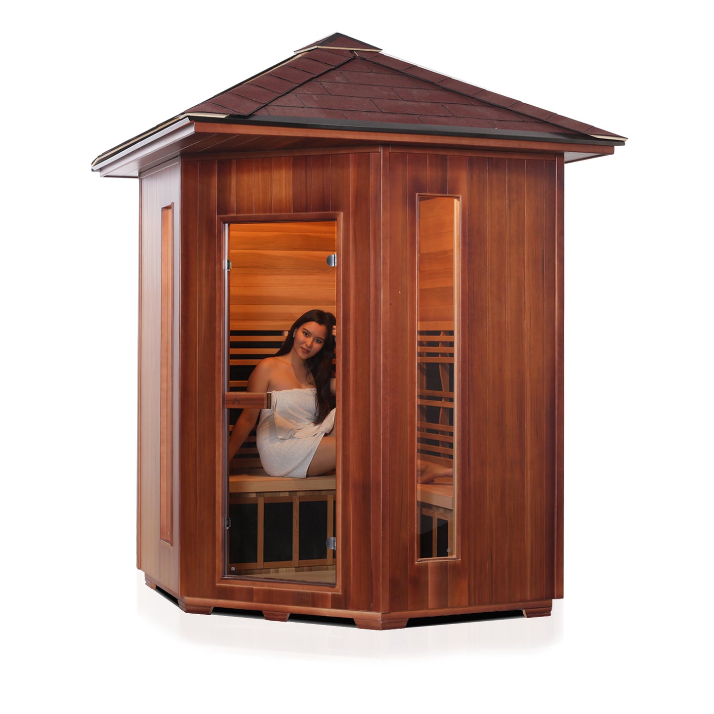 Enlighten SAPPHIRE/DIAMOND 4 Person Corner Hybrid Sauna