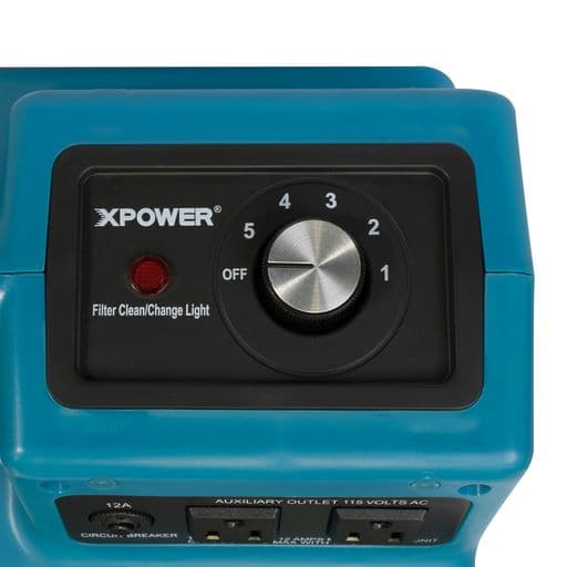XPOWER X-2480A 商用 3 级过滤 HEPA 净化器系统、负压空气机、机载空气净化器、带内置电源插座的迷你空气洗涤器
