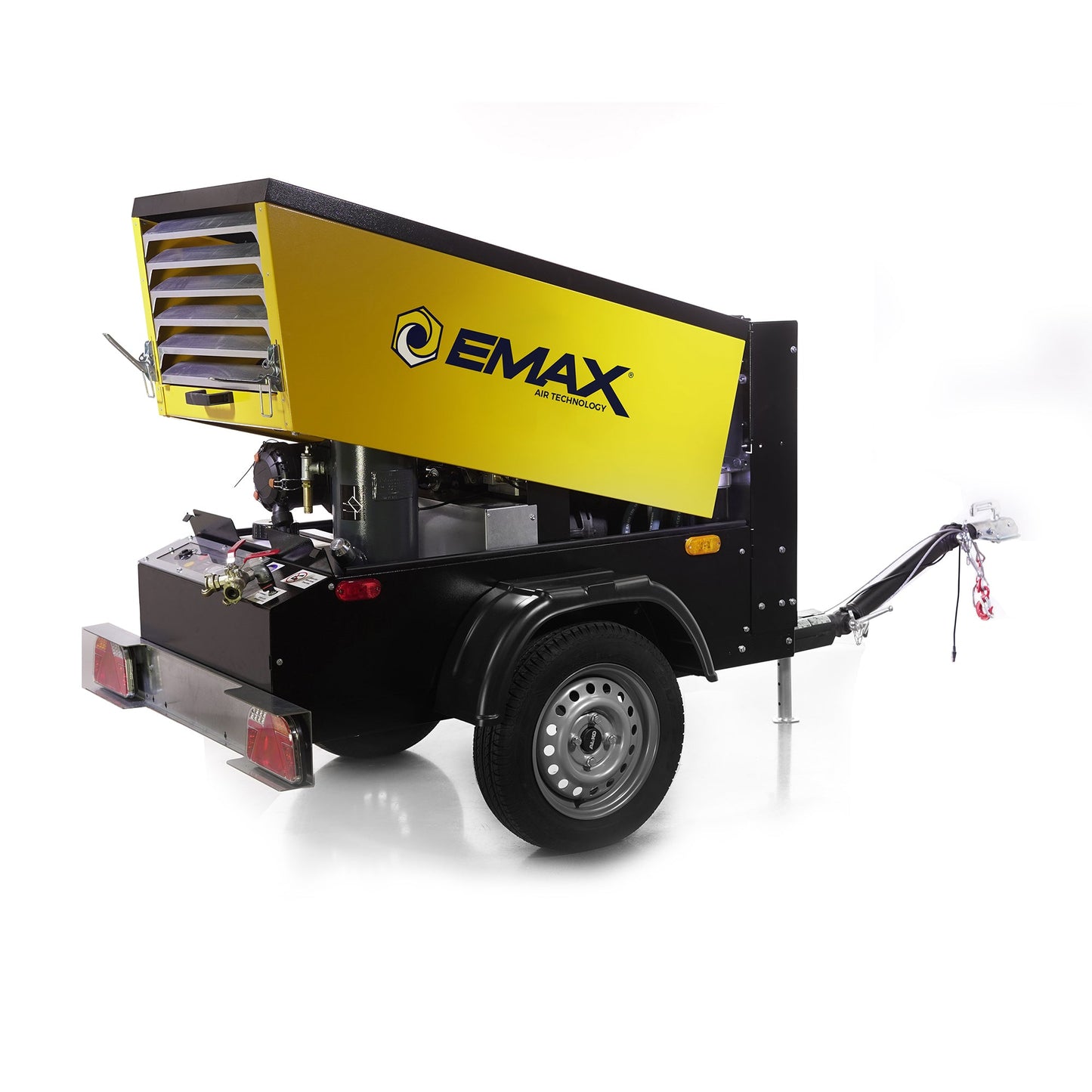 EMAX EDS185ST, EDS185TR Stationary/Trailer Mounted Diesel Kubota Driven 185 CFM 45 HP Rotary Screw Air Compressor