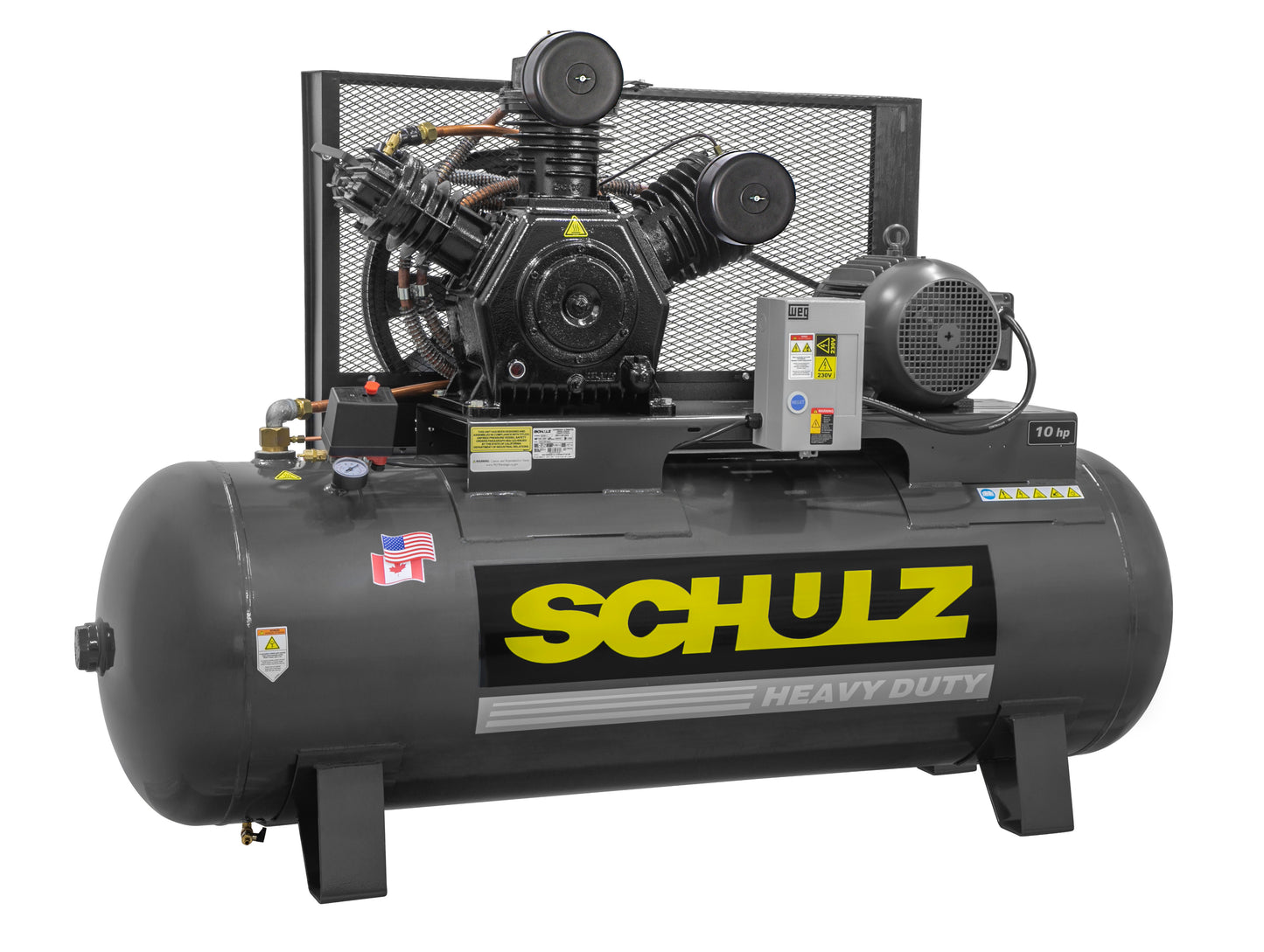 Schulz of America 10120HW40X-3 Heavy Duty W-Series 175 PSI 2-Stage Basic Horizontal Air Compressor