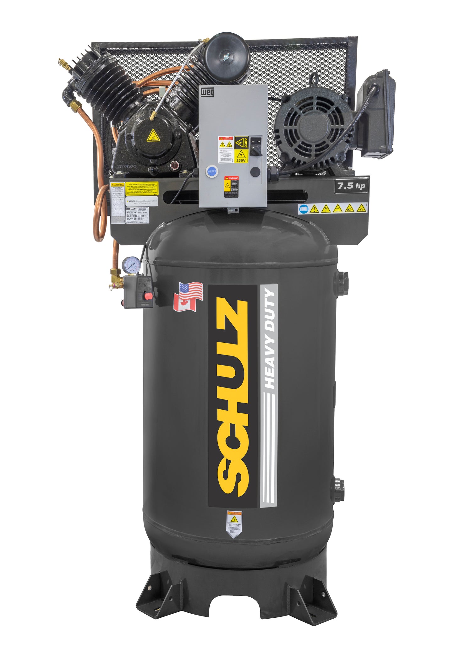 Schulz of America 7580VV30X-3 Heavy Duty V-Series 175 PSI 2-Stage Basic Vertical Air Compressor