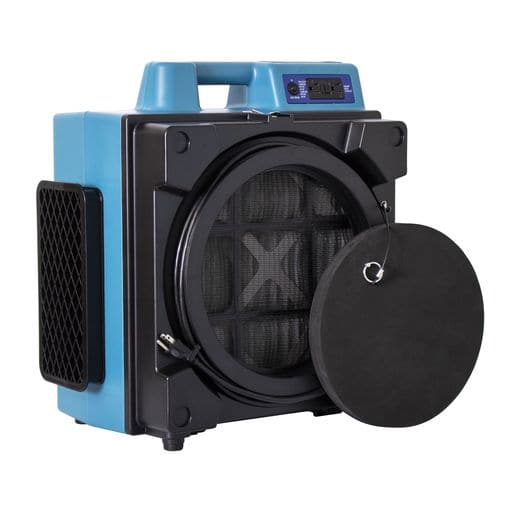 XPOWER X-4700A X-4700AM Sistema de purificador HEPA de filtración profesional de 3 etapas, máquina de aire negativo, limpiador de aire en el aire, depurador de aire con tomas de corriente GFCI integradas | Contador de horas opcional