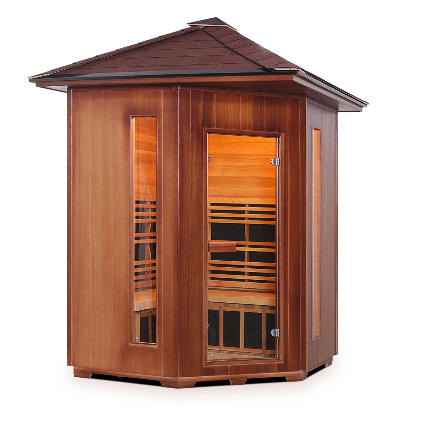 Enlighten SIERRA/RUSTIC 4 Person Corner Full Spectrum Infrared Sauna