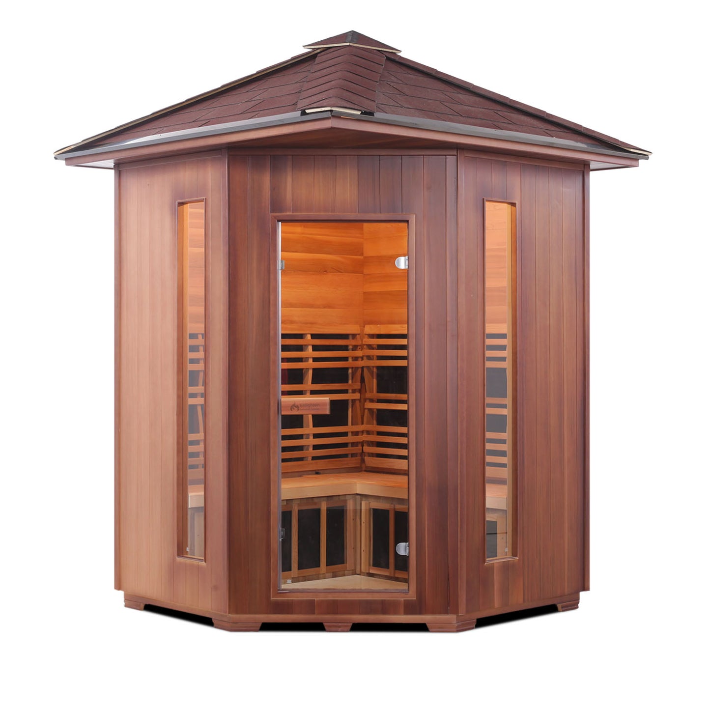 Enlighten SIERRA/RUSTIC 4 Person Corner Full Spectrum Infrared Sauna