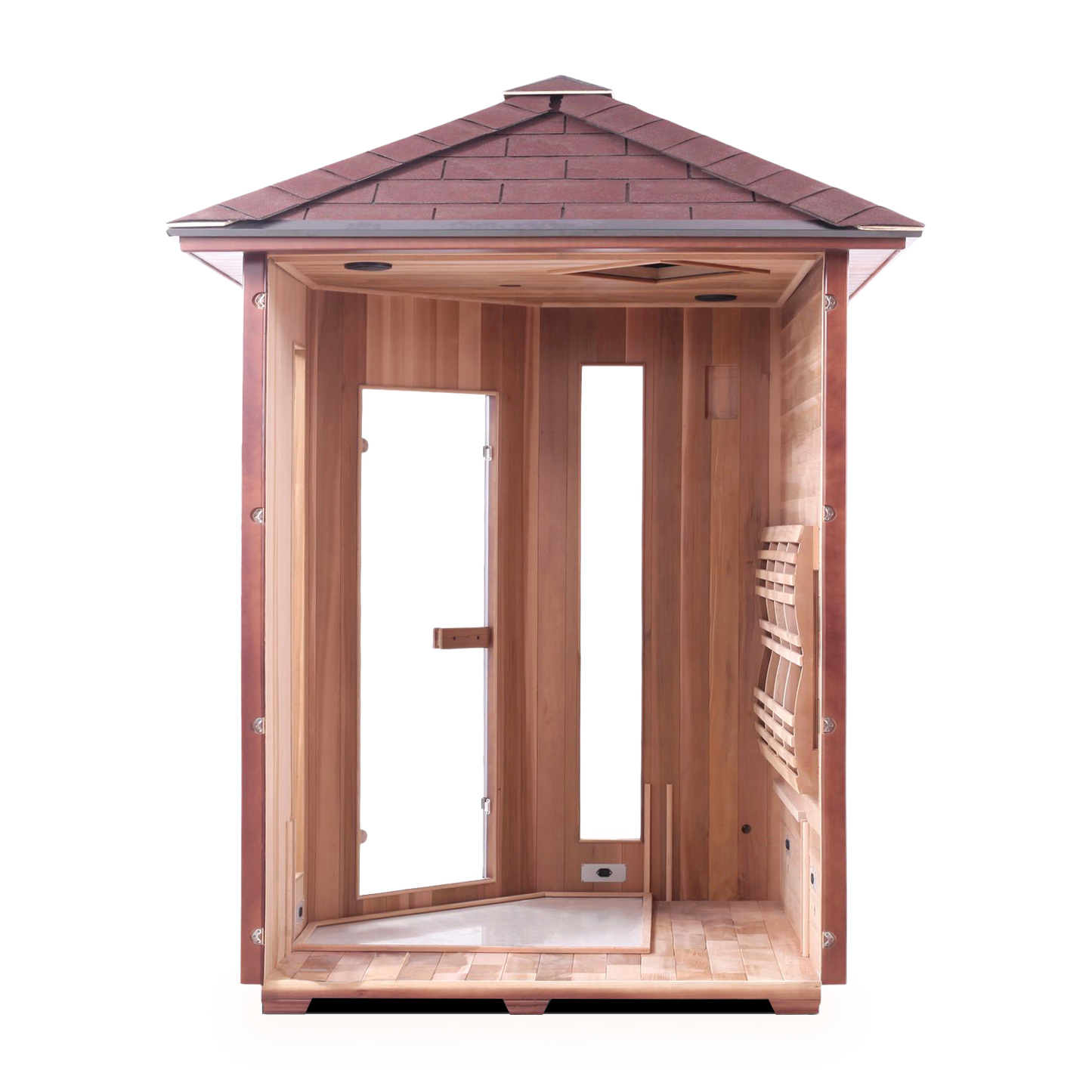 Enlighten SIERRA/RUSTIC 4 Person Corner Full Spectrum Infrared Sauna