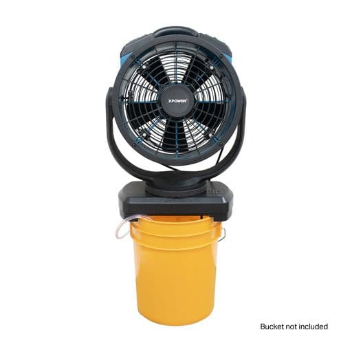 XPOWER 115 Watts, 1700 CFM, 1.0 Amps, 3-Speed Sealed Motor Misting Fan & Air Circulator with Tilt & Oscillating Features (PP) | FM-88W FM-88WK FM-88WK2