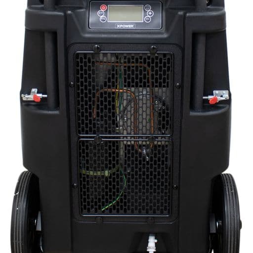 XPOWER XD-165L 165-Pint LGR Commercial Dehumidifier with Automatic Purge Pump, Drainage Hose, Handle and Wheels for Water Damage Restoration, Clean-up Flood, Basement, Mold, Mildew