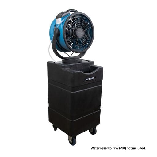 XPOWER 115 Watts, 1700 CFM, 1.0 Amps, 3-Speed Sealed Motor Misting Fan & Air Circulator with Tilt & Oscillating Features (PP) | FM-88W FM-88WK FM-88WK2