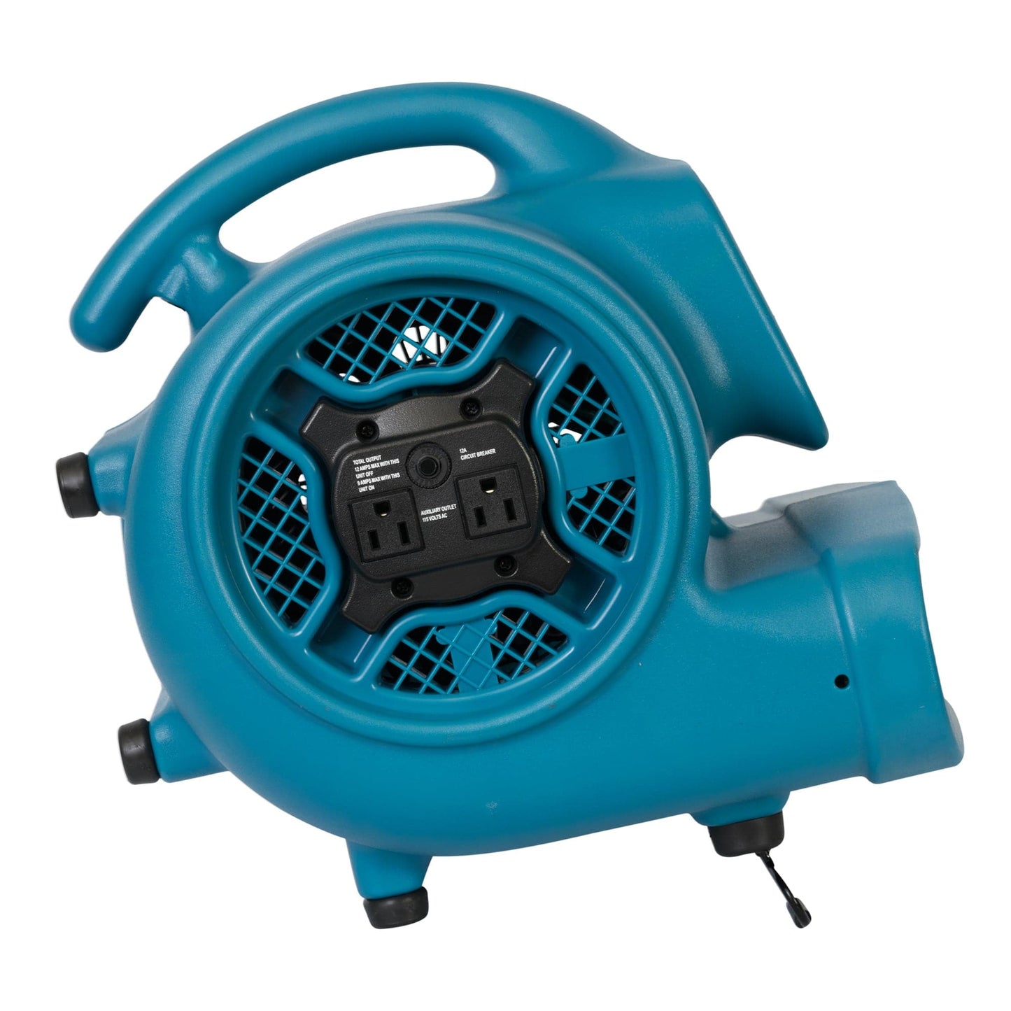 XPOWER X-400A 1/4 HP 1600 CFM 3 Speed Air Mover, Carpet Dryer, Floor Fan, Blower with Built-in Power Outlets