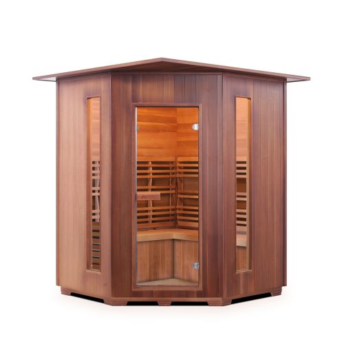 Enlighten MOONLIGHT/SUNRISE 4 Person Corner Dry Traditional Sauna