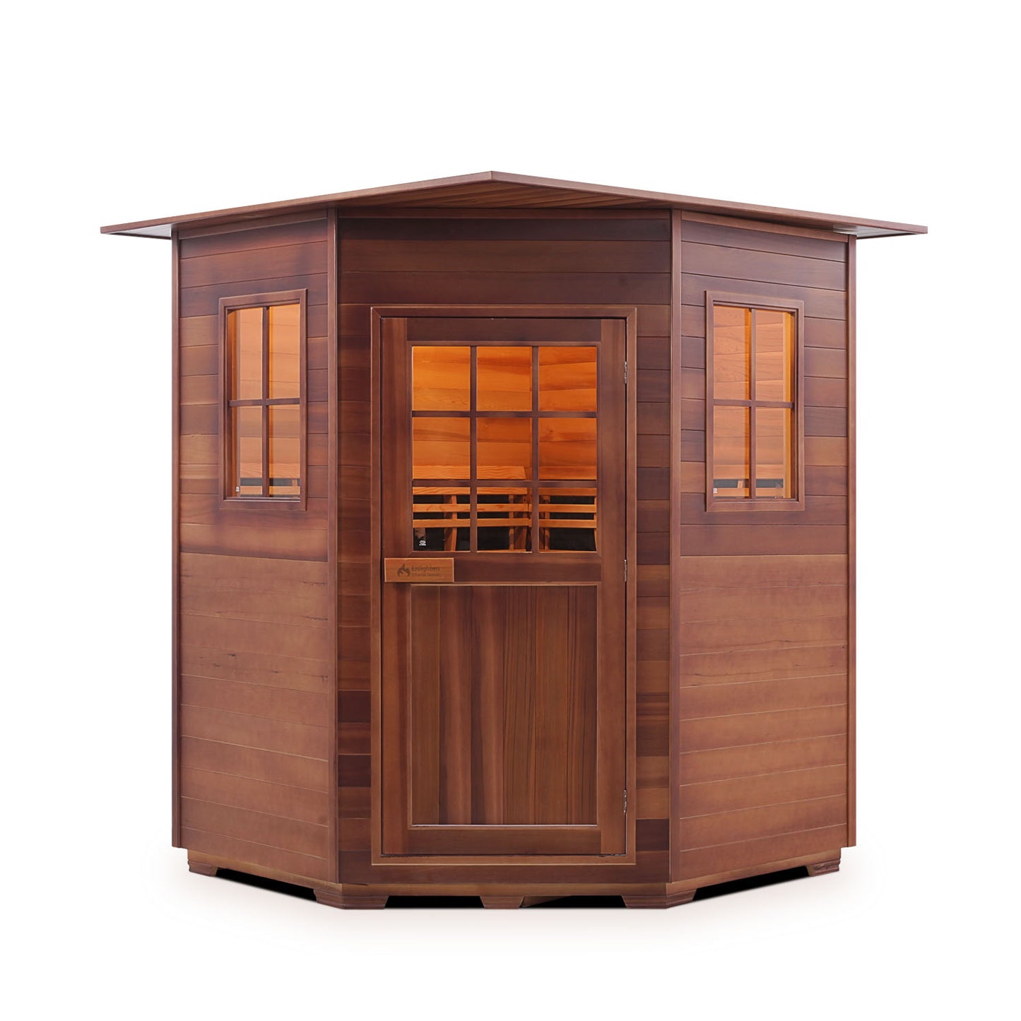 Enlighten SIERRA/RUSTIC 4 Person Corner Full Spectrum Infrared Sauna